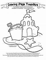 Coloring Sandcastle Beach Sand Tuesday Pages Dulemba Sandcastles Building Draw Guys Don Know Am But sketch template
