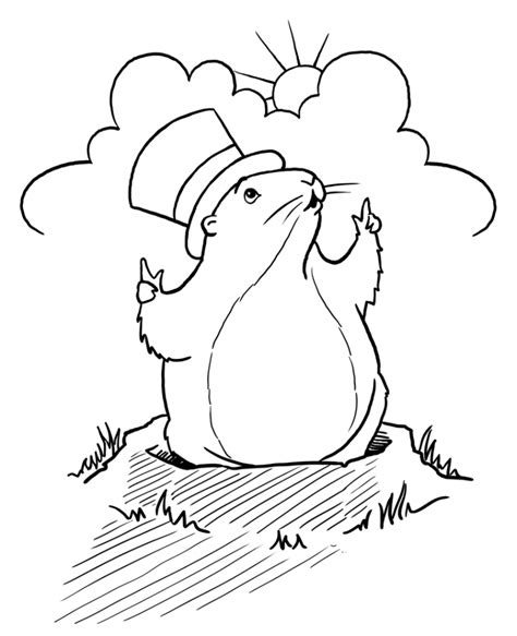 printable groundhog day coloring pages