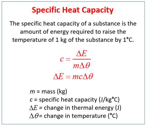 specific heat capacity video lessons examples step  step solutions