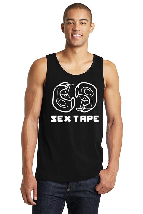 mens sex tape 69 tank top rude party graphic adult sexual humor shirt