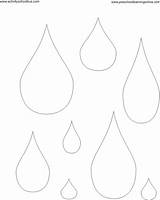 Raindrop Template Rain Printable Raindrops Coloring Templates Drops Outline Baby Shower Big Pattern Drop Clipart Kids Stencil Pages Cut Gif sketch template
