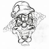 Clown Evil Coloring Pa Creepy Pages sketch template