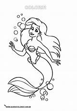 Sirenita Ariel Sereias Sirena Iara Walt Sereia Pintar Pequena Folclore Maestra Flounder Sirenas Colorea выбрать sketch template