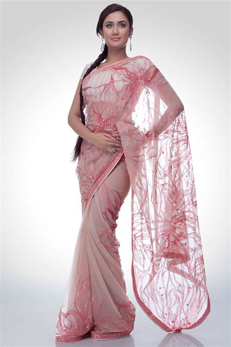 indian embroidered sarees  saree trends satya paul saree