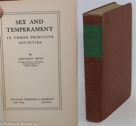 Sex And Temperament In Three Primitive Societies Margaret Mead