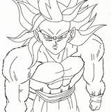 Coloring Goku Super Saiyan Pages Dragon Ball Comments sketch template