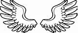 Wings Angel Angels Getdrawings sketch template