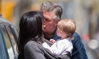 Hilaria Baldwin Kisses Husband Alec While Balancing Daughter Carmen