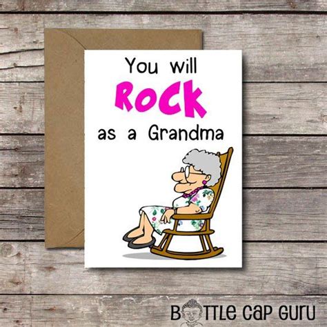 You Will Rock As A Grandma Funny Printable Card For