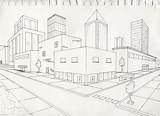 Point Two Perspective Drawing City Exterior Drawings Simple Pencil Building Isometric Ball Street Wordpress Lessons Cityscape Will Resource Orthographic Draw sketch template