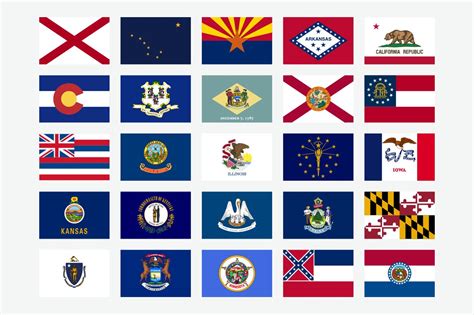 state flags   usa icons creative market