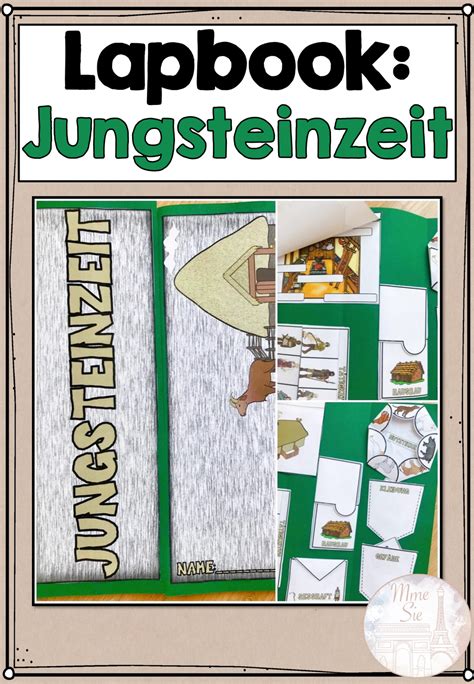 lapbook jungsteinzeit bastelvorlagen