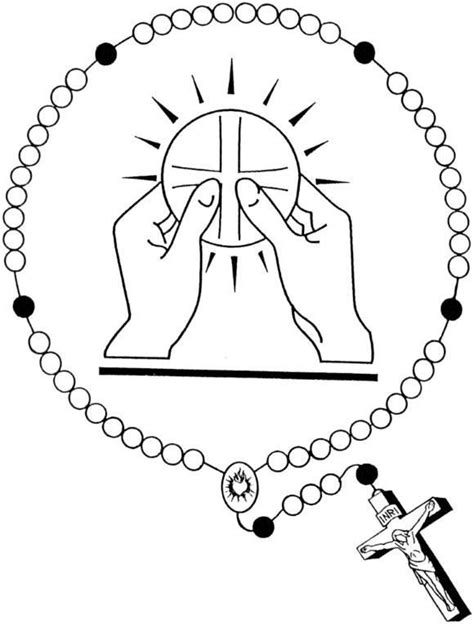 rosary coloring pages  coloring pages  kids