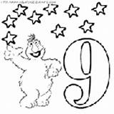 Sesame Coloring Street Numbers Pages Book Kids Print sketch template