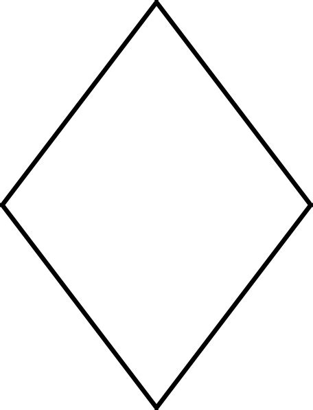 geometric diamond template clipart