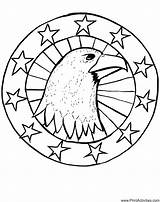 Coloring Eagle Pages Patriotic Printable Stars Popular Getdrawings Drawing Library Clipart sketch template