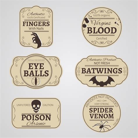witchs potion labels printables