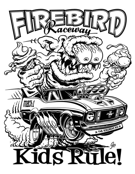 muscle car hot rod drawings clipartsco
