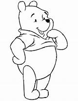 Pooh Winnie Coloring Standing Pages Cute Colouring Characters Clipart Colour Bears Smiling Cliparts Popular Printable Library Comments Clip Coloringhome sketch template