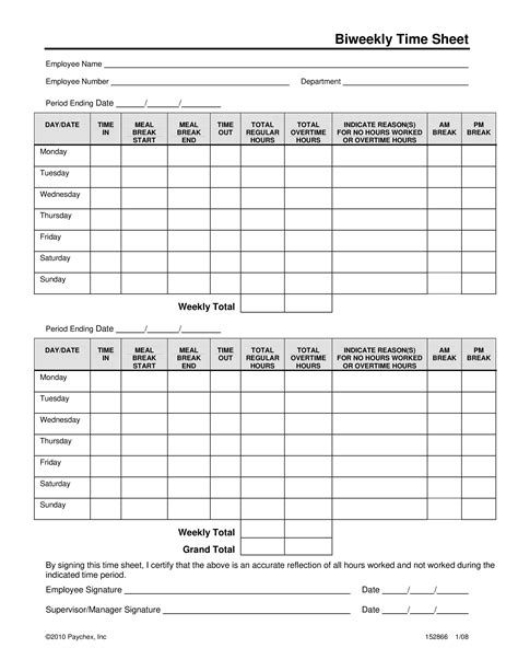 simple biweekly timesheet printable time sheet time sheet printable