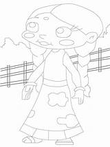 Chutki Pages Coloring Chota Bheem Colouring Pm sketch template