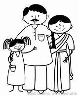 Stick Family Coloring Mother Indian Clipart Figures Pages Daughter India Happy Father People Drawing Printable Man Karnataka Getcolorings Clipartmag Clipground sketch template
