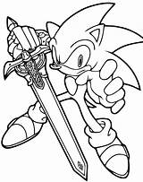 Sonic Coloring Kids Pages Color Children Simple Characters Games sketch template