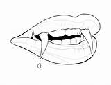 Vampire Coloring Pages Halloween Lips Drawing Fangs Printable Vampires Diaries Teeth Drawings Kids Sheets Templates Color Print Sketch Colouring Outline sketch template