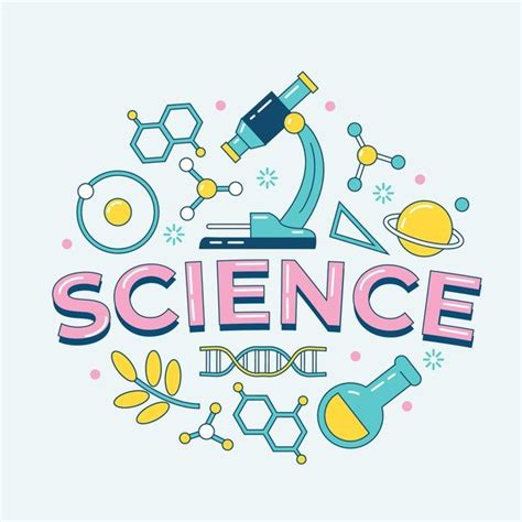 vector science word concept science words science doodles