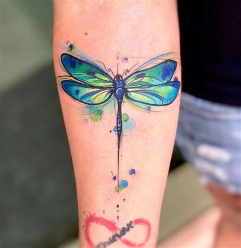 60 Stunning Watercolor Tattoo Ideas For Women Dragonfly Tattoo