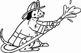 Fire Coloring Pages Safety Dog Truck Clipart Printable Kids Color Firefighter Clip Cliparts Fish Engine Dalmatian Hat Firedog Science Bowl sketch template