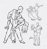 Tanzen Tanzendes Ausmalbilder Mascot Drawn Mannliche Linie Weibliche sketch template