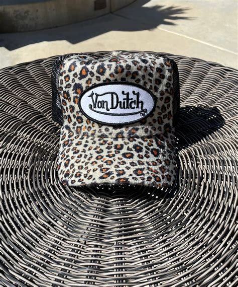 Vintage Von Dutch Cheetah Trucker Hat Grailed
