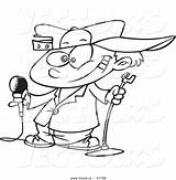 Cartoon Comedian Boy Vector Outlined Coloring Clipart Leishman Clip Comedy Ron Royalty sketch template