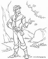 Tangled Flynn Rider Coloring Library Clipart sketch template