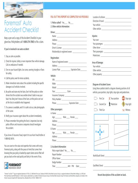 accident checklist template form fill   sign printable