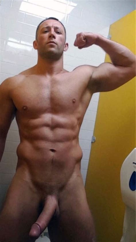 muscle jock flexing and showing huge cock my own private locker room