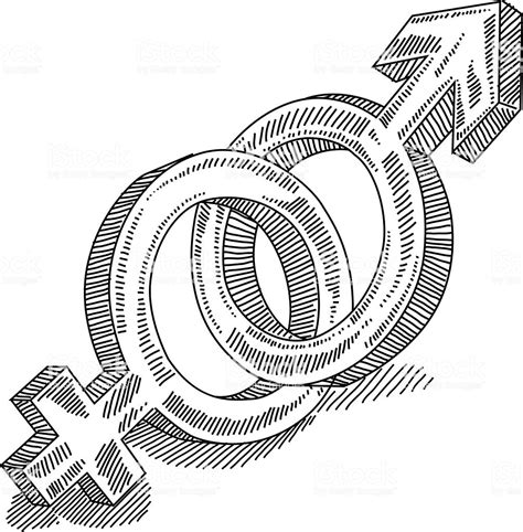 male and female gender symbol drawing stock illustration download image now istock