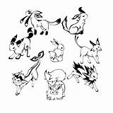 Coloring Pages Eevee Pokemon Evolutions Eeveelutions Eeveelution Colouring Google Search Printable Excellent Print Sheets Deviantart Getcolorings Color Choose Board Vaporeon sketch template
