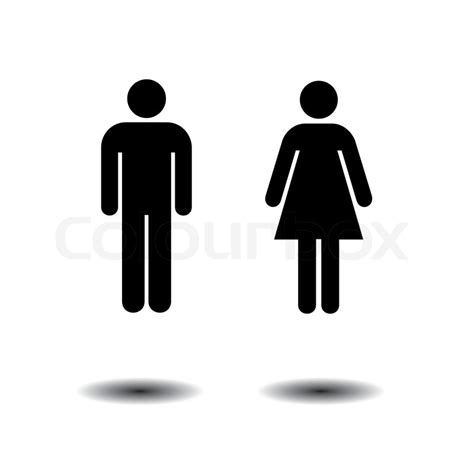 man and woman symbols for toilets washrooms restroom lavatory