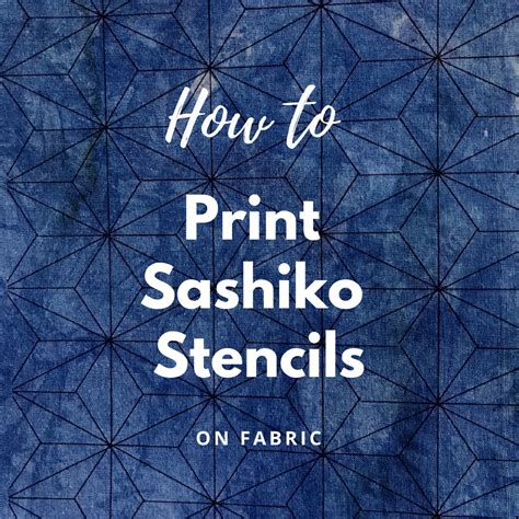 kate ward   print sashiko stencils  fabric