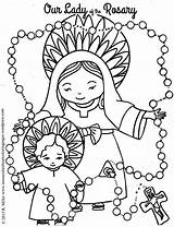 Rosary Holy Hail Religious Pray Fatima Colouring Sorrows Catechism Jesus Guadalupe Rosenkranz Kinder Praying Homeschool Cross Thecatholickid Immaculate sketch template