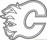 Flames Coloring Calgary Logo Pages Nhl Coloringpages101 Color sketch template