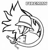 Coloring Fireman Pages Printable sketch template