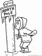 Pole Coloring North Pages Library Clipart Cartoon sketch template