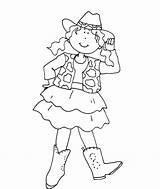 Cowgirl Coloring Pages Cowboy Howdy Getcolorings Getdrawings Printable Hat Drawing Color sketch template
