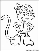 Dora Coloring Boots Explorer Pages Printable Fun Kids sketch template