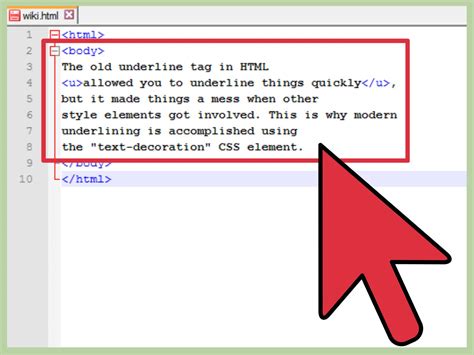 hide underline  hyperlink html  text editor percleveland