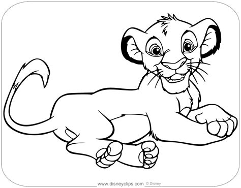 simba disney  coloring pages png  file