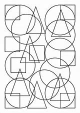 Formes Géométriques Colorier sketch template